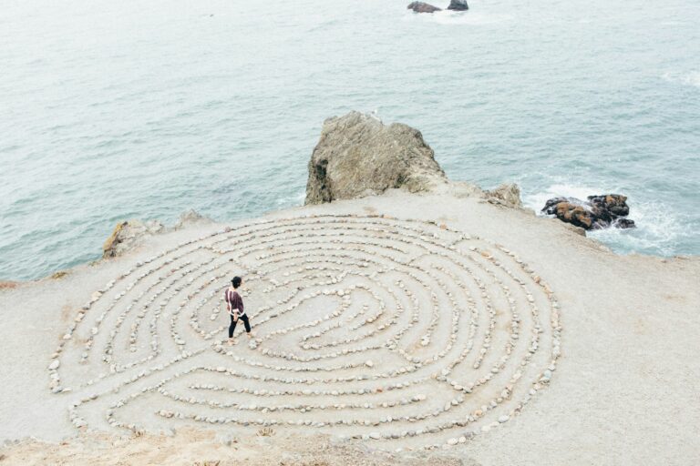 aztec pattern on a beach