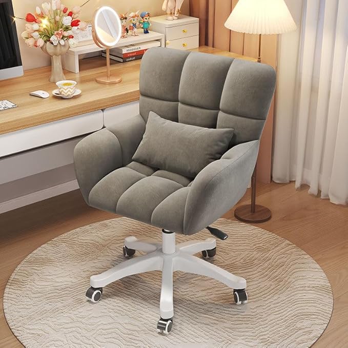 Quilted Desk Chair Grey 